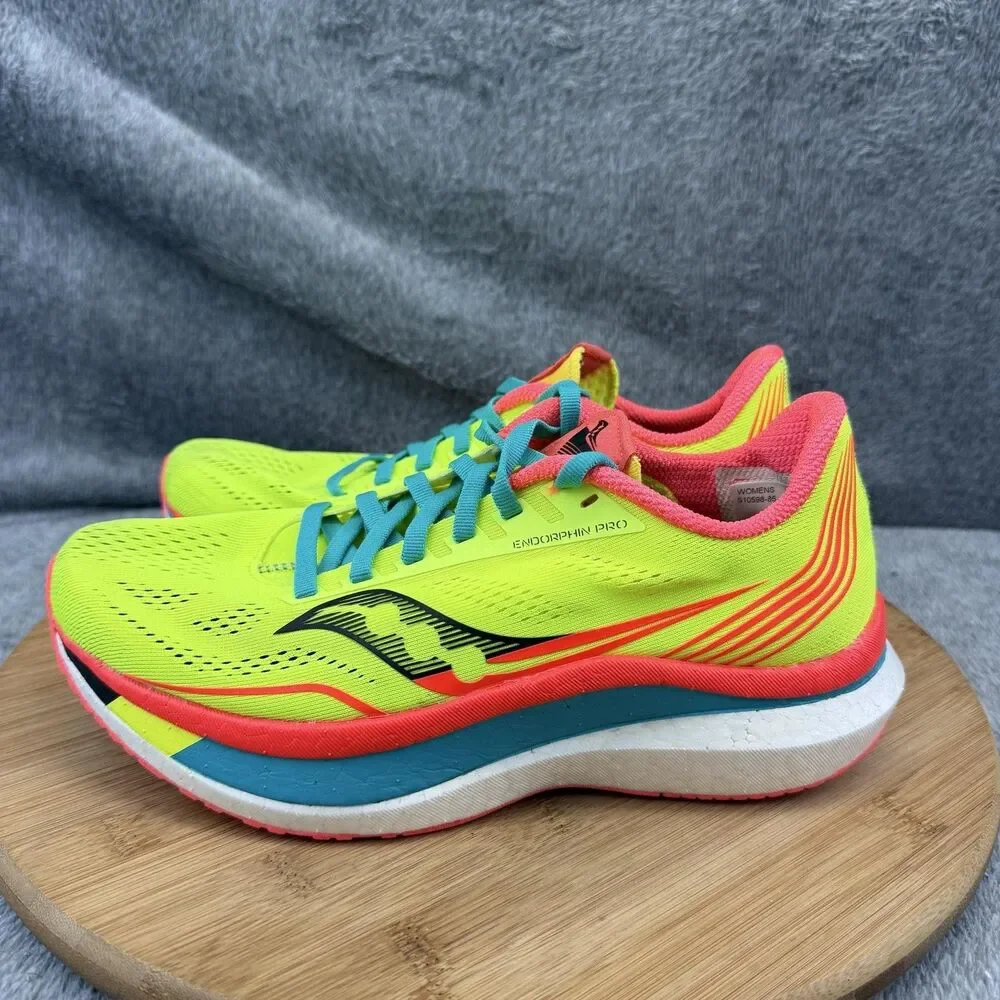 Saucony Endorphin Pro Shoes Womens Size 7 Yellow Running Sneakers S10598-85